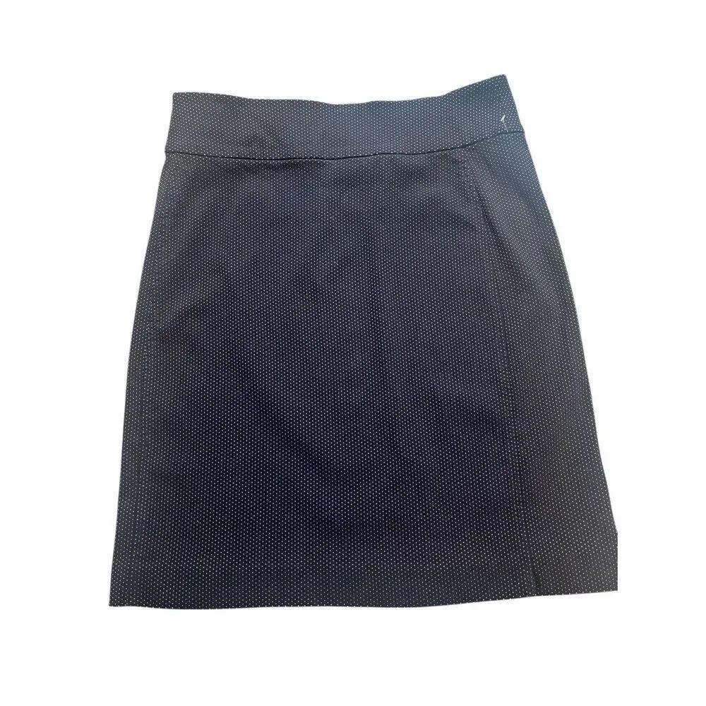 NIC + ZOE navy blue Swiss dot skirt sz 8